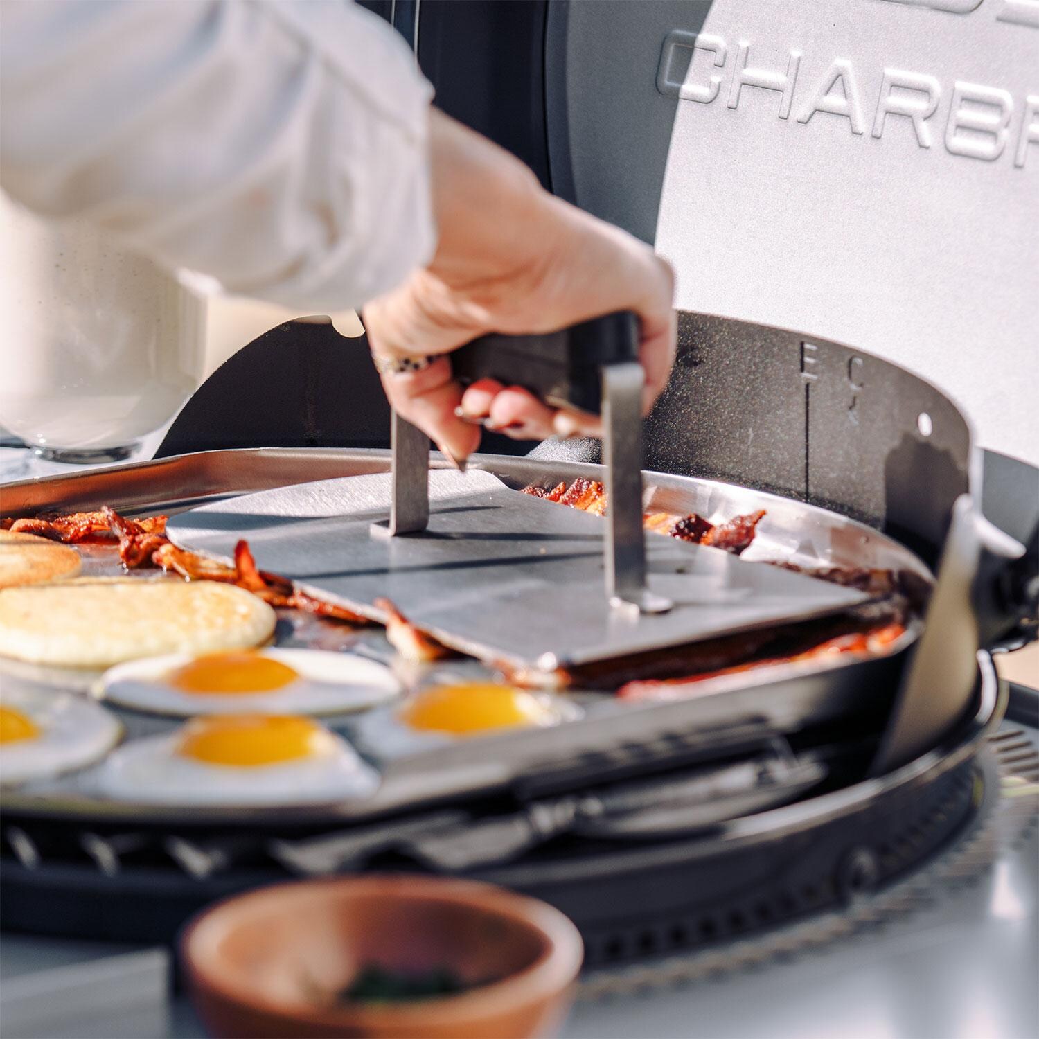 Charbroil CB1250094P4 Meat Press - Pressing Bacon Down - Lifestyle thumbnail