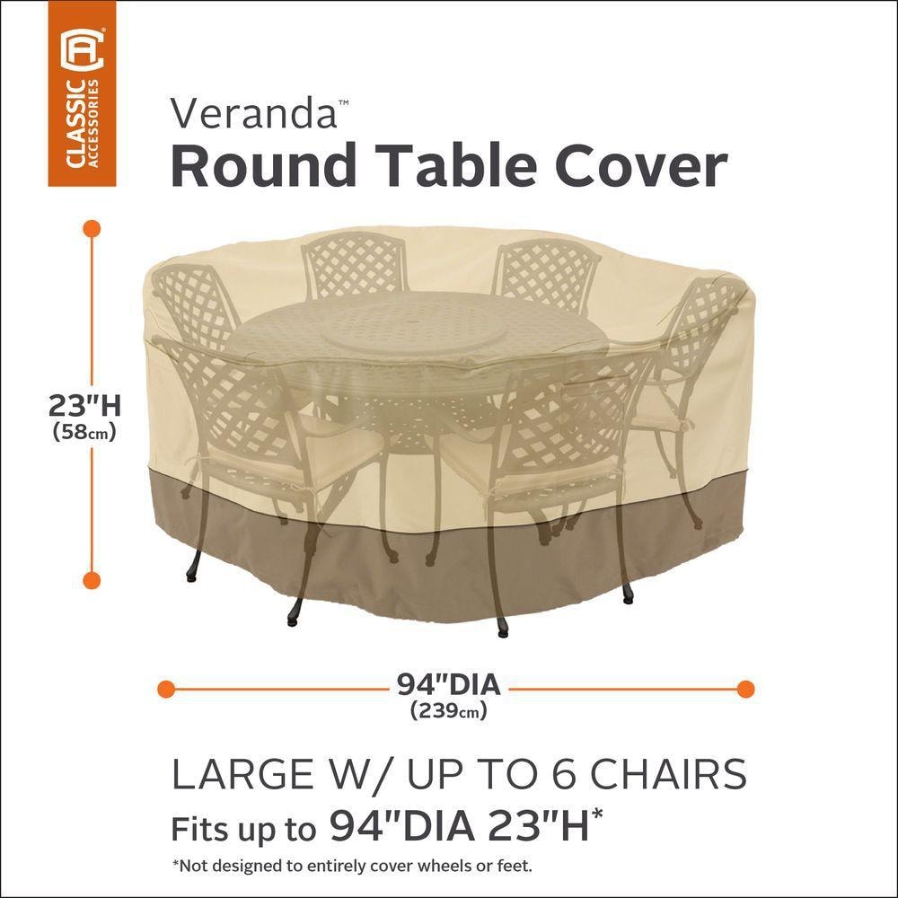 Veranda Patio Table And Chair Set Cover - Dimensions thumbnail