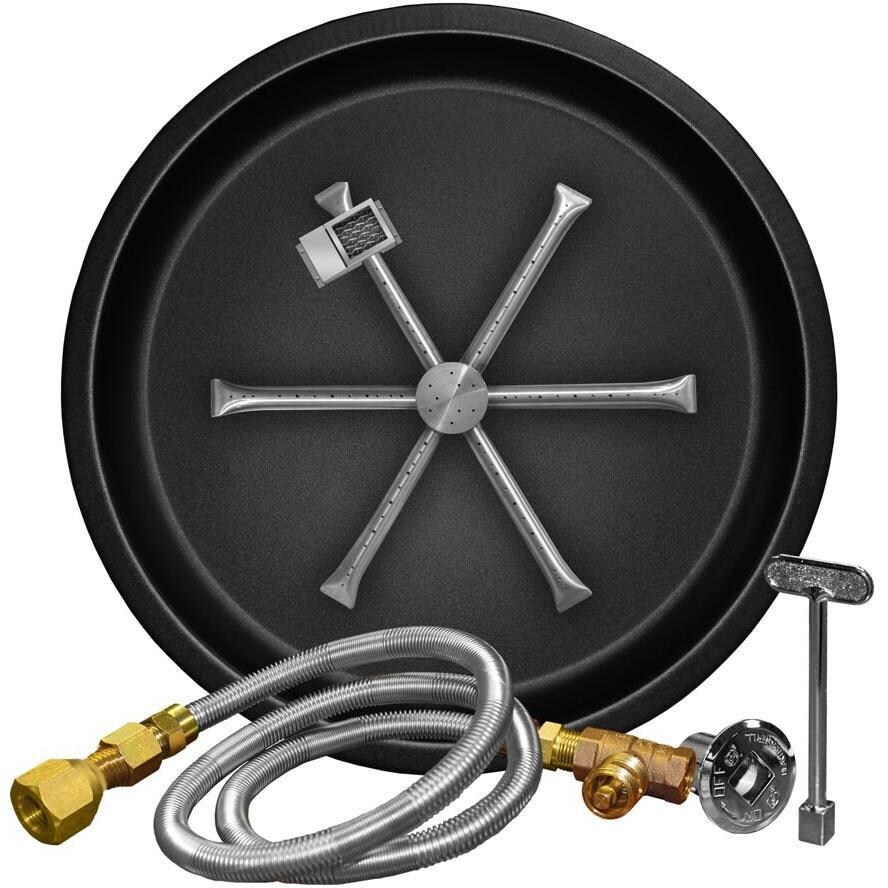 Firegear 29-Inch G90 Series Round Burning Spur Natural Gas Fire Pit Burner Kit - Thermocouple Manual Safety Ignition image