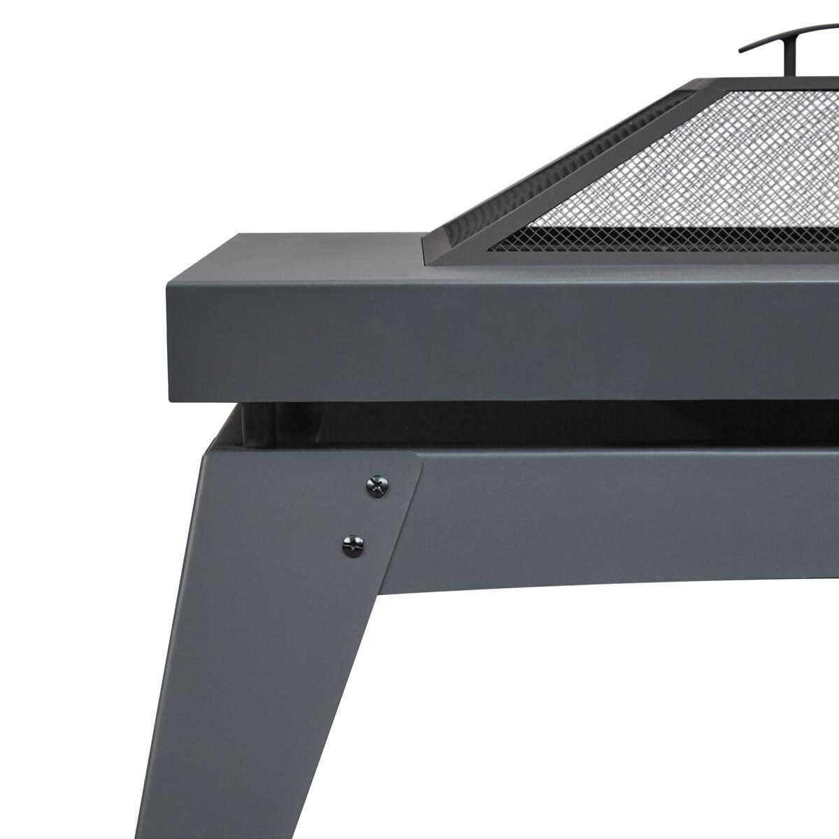 Ultimate Patio SC-940-GRY Estatewood 36-Inch Square Wood Burning Fire Pit - Gray - Detail thumbnail