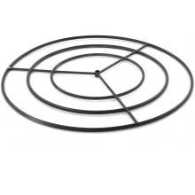Lakeview Outdoor Designs 48-Inch Three-Spoke Round Natural Gas Triple-Ring Burner - Black Steel
