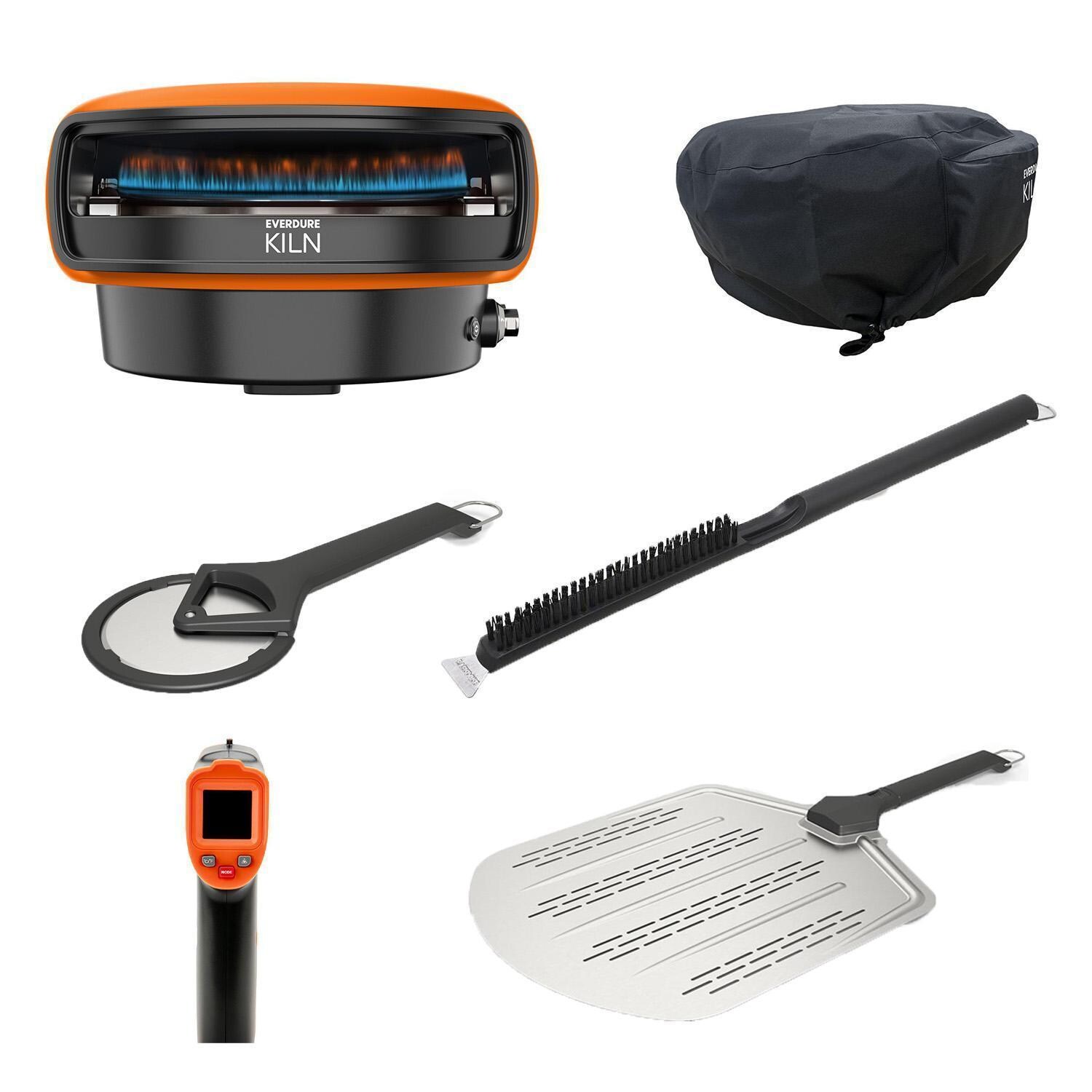 Everdure Kiln 2 Burner Natural Gas Pizza Oven - PIZZA LOVER Bundle - Terracotta - EKILN2TUSNG