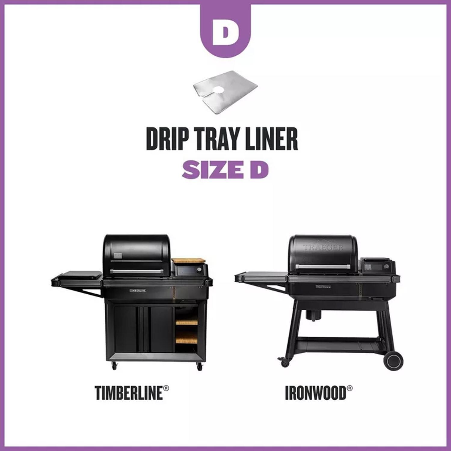 Traeger BAC606 Drip Tray Liners - Size D - 8 Pk - Compatibility - Detail thumbnail