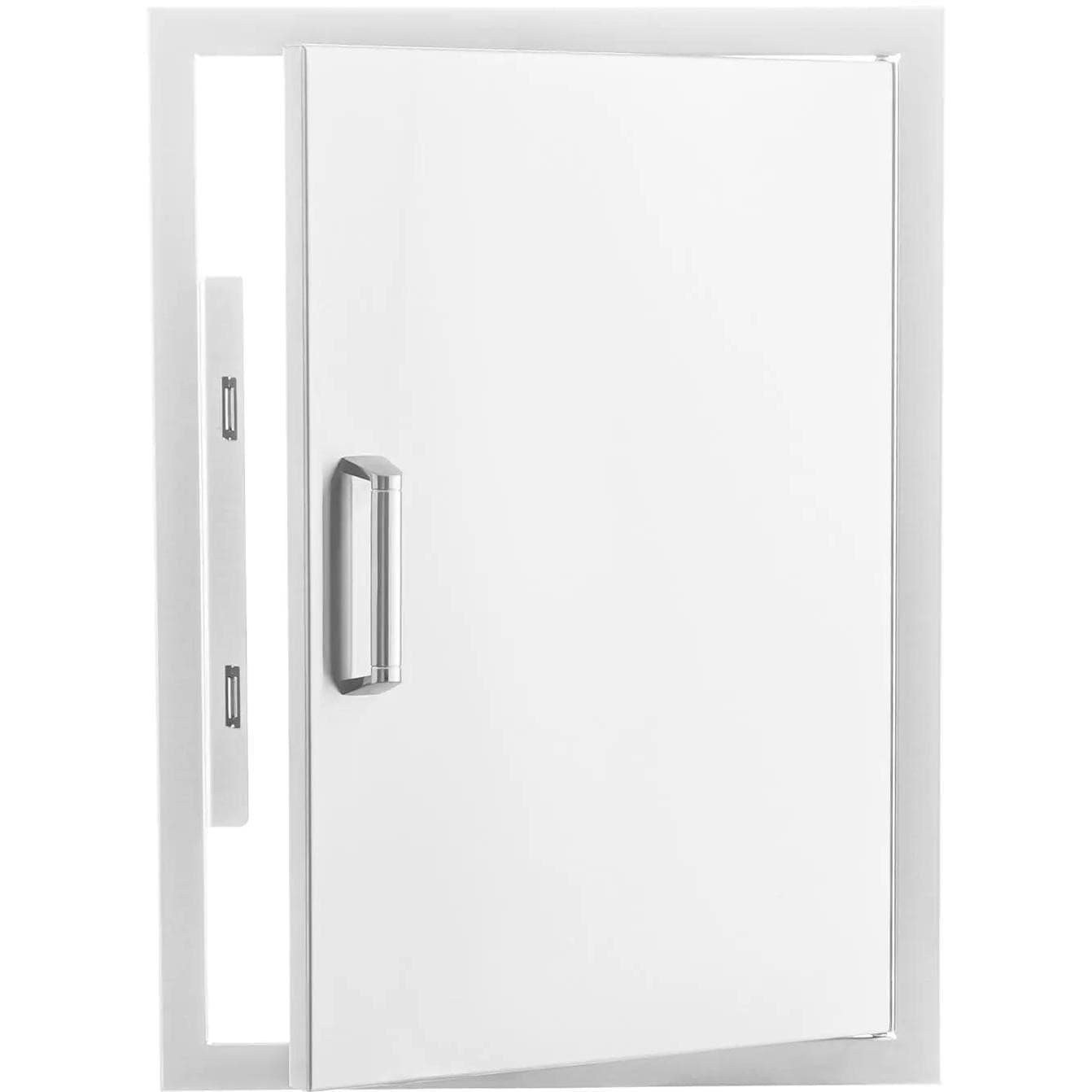 BBQGuys Signature BBQ-260-SV-1724  Contempo 21-Inch Stainless Steel Reversible Single Access Door - Vertical - Door Open thumbnail