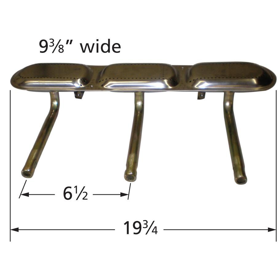 Stainless Steel Oval Twin Integral Venturis Burner 16133 BBQGuys