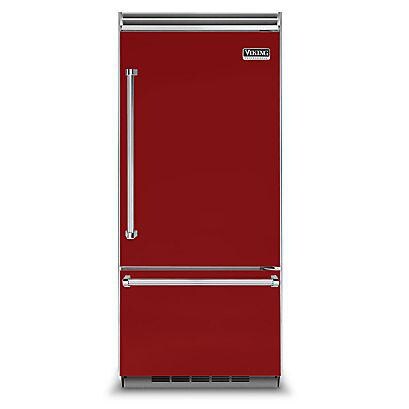 Viking Professional 5 Series 36-Inch 20.4 Cu. Ft. Built-In Left Hinge Bottom Freezer Refrigerator - Apple Red - VCBB5363ELAR thumbnail