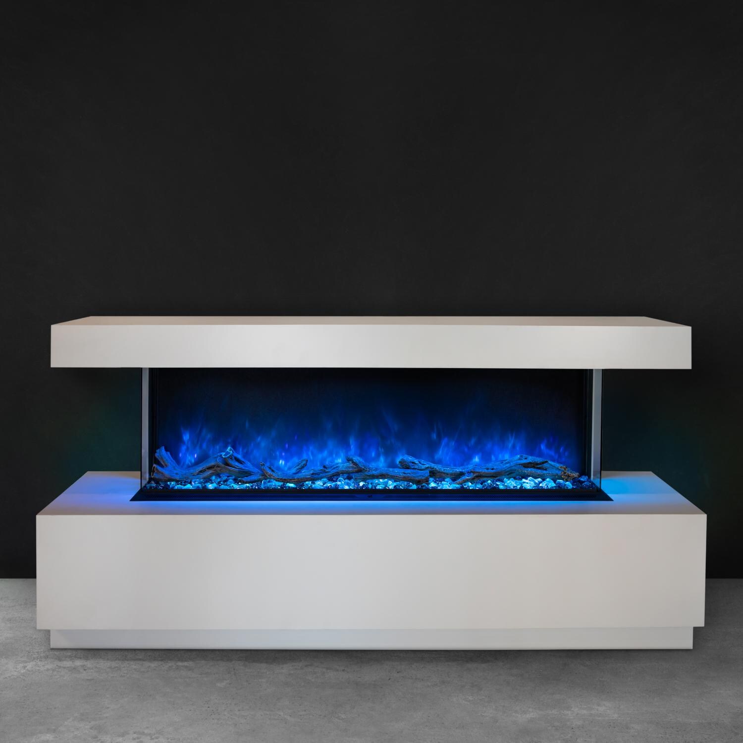 Modern Flames LPM-5616 56-Inch Landscape Pro Multi Built-In/ Wall Mount Electric Fireplace - Blue Flames with Blue Ember Bed thumbnail