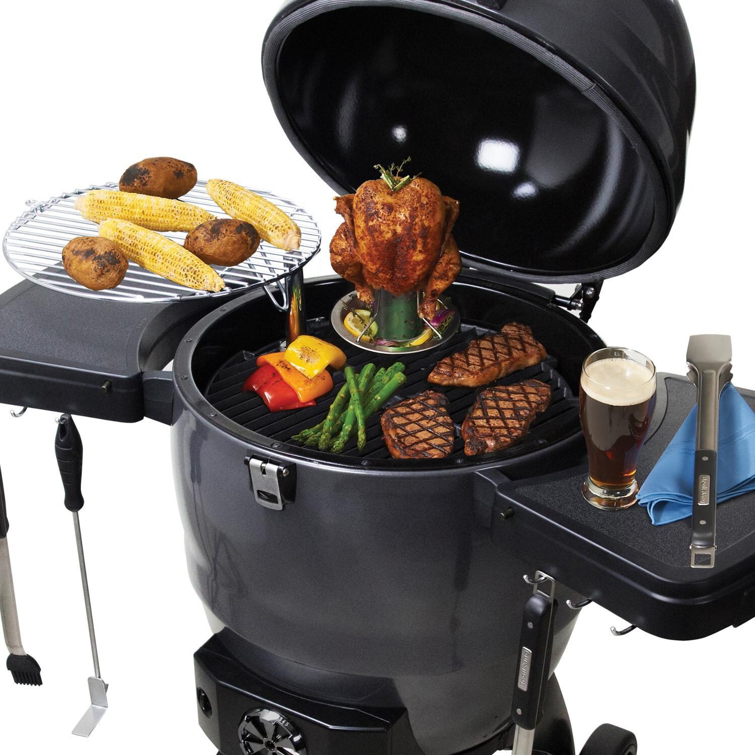 Broil King Keg 5000 Steel Charcoal Kamado Grill - With Food thumbnail