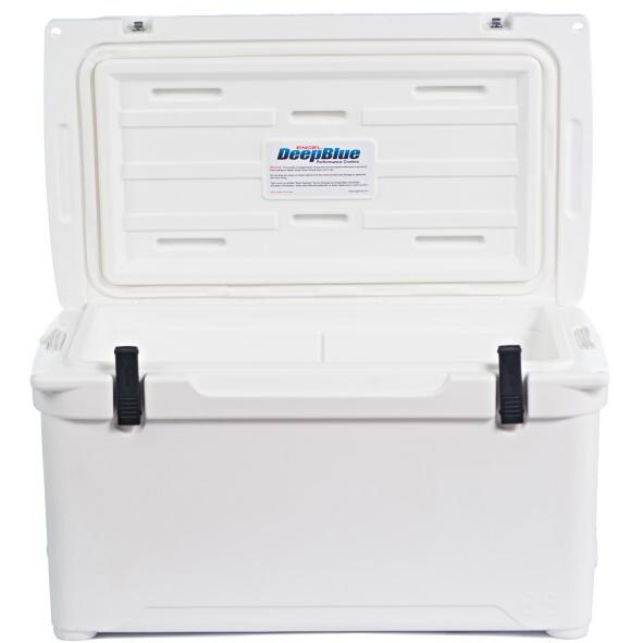 Engel 65-Quart DeepBlue Roto-Molded High-Performance Cooler - Front View Open thumbnail