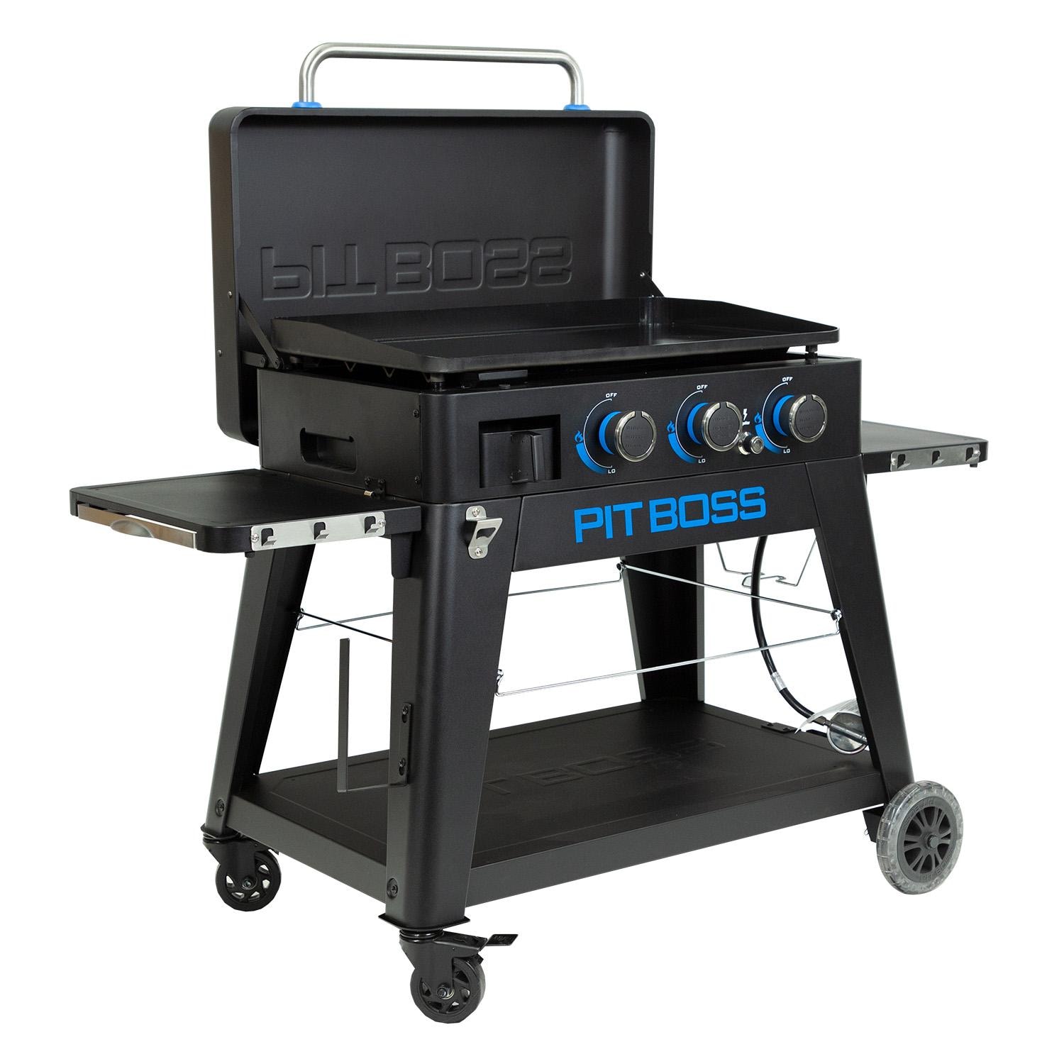 Pit Boss 10781 Ultimate Lift Off 3 Burner Propane Griddle - Open - White Background thumbnail