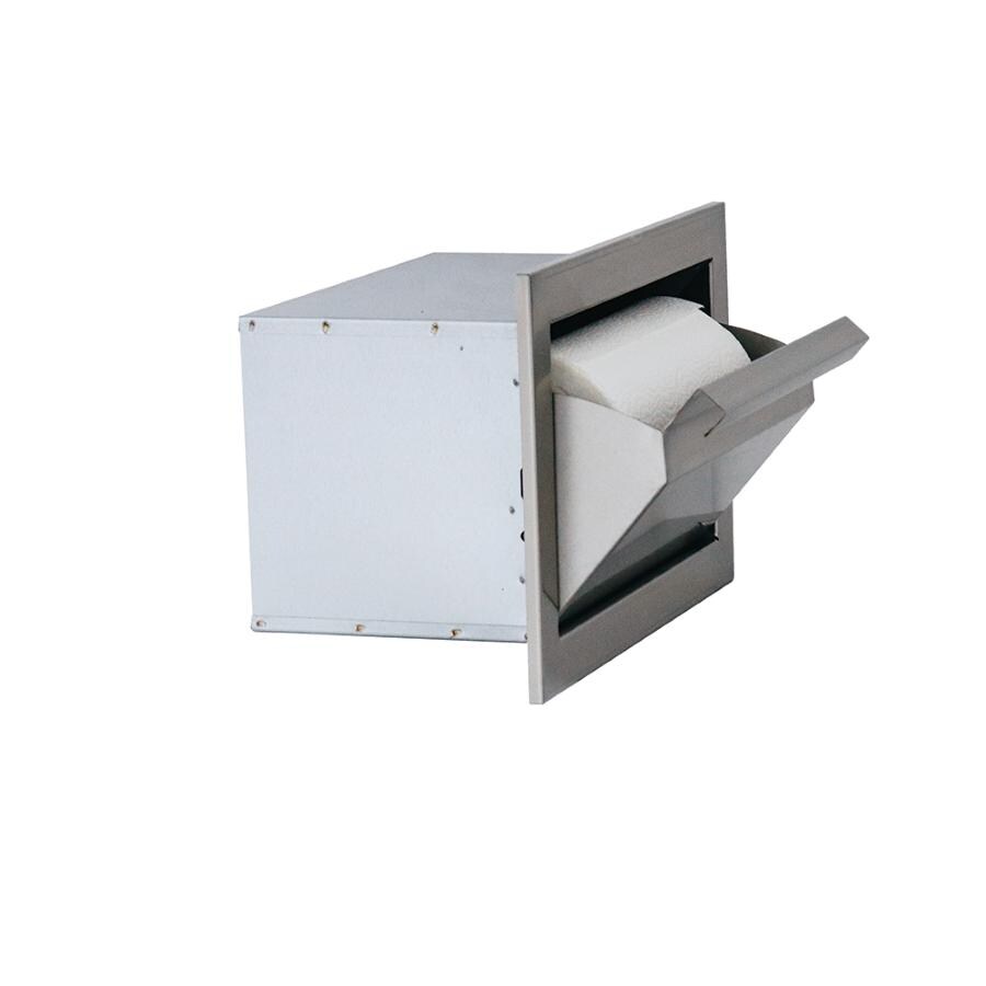 RCS VTH1 Valiant Stainless Steel Paper Towel Holder - Side View Slightly Open thumbnail