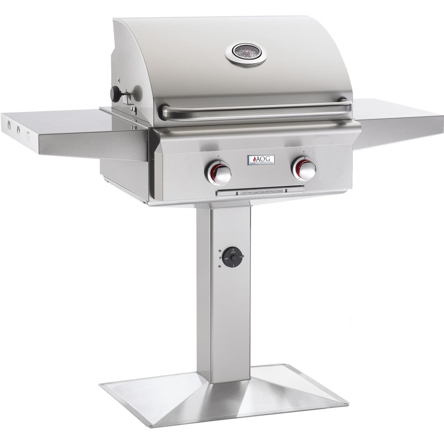 American Outdoor Grill T-Series 24-Inch 2-Burner Freestanding Natural Gas Grill On Pedestal - 24NPT-00SP thumbnail