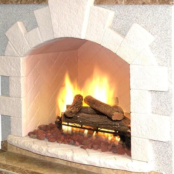 Cal Flame 48 Inch Outdoor Gas Fireplace Arched Firebox thumbnail