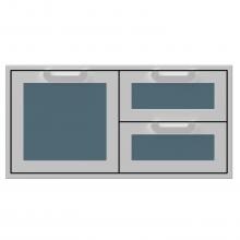 Hestan 42-Inch Double Drawer And Single Storage Door Combo - Pacific Fog - AGSDR42-GG image