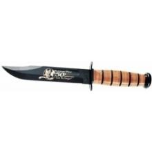 Ka-Bar Commemorative Knife, Korea 50th Anniversary, U.S.M.C. With Leather Sheath