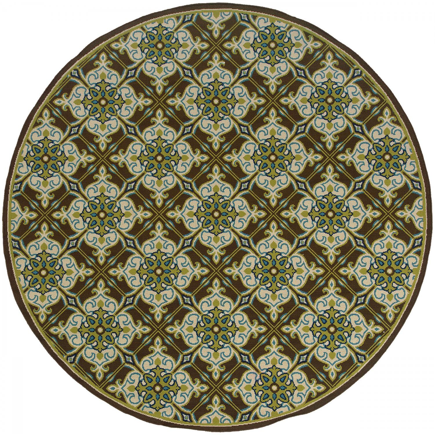 Oriental Weavers Caspian 7.83 Ft. Round Indoor/Outdoor Rug - 1005D