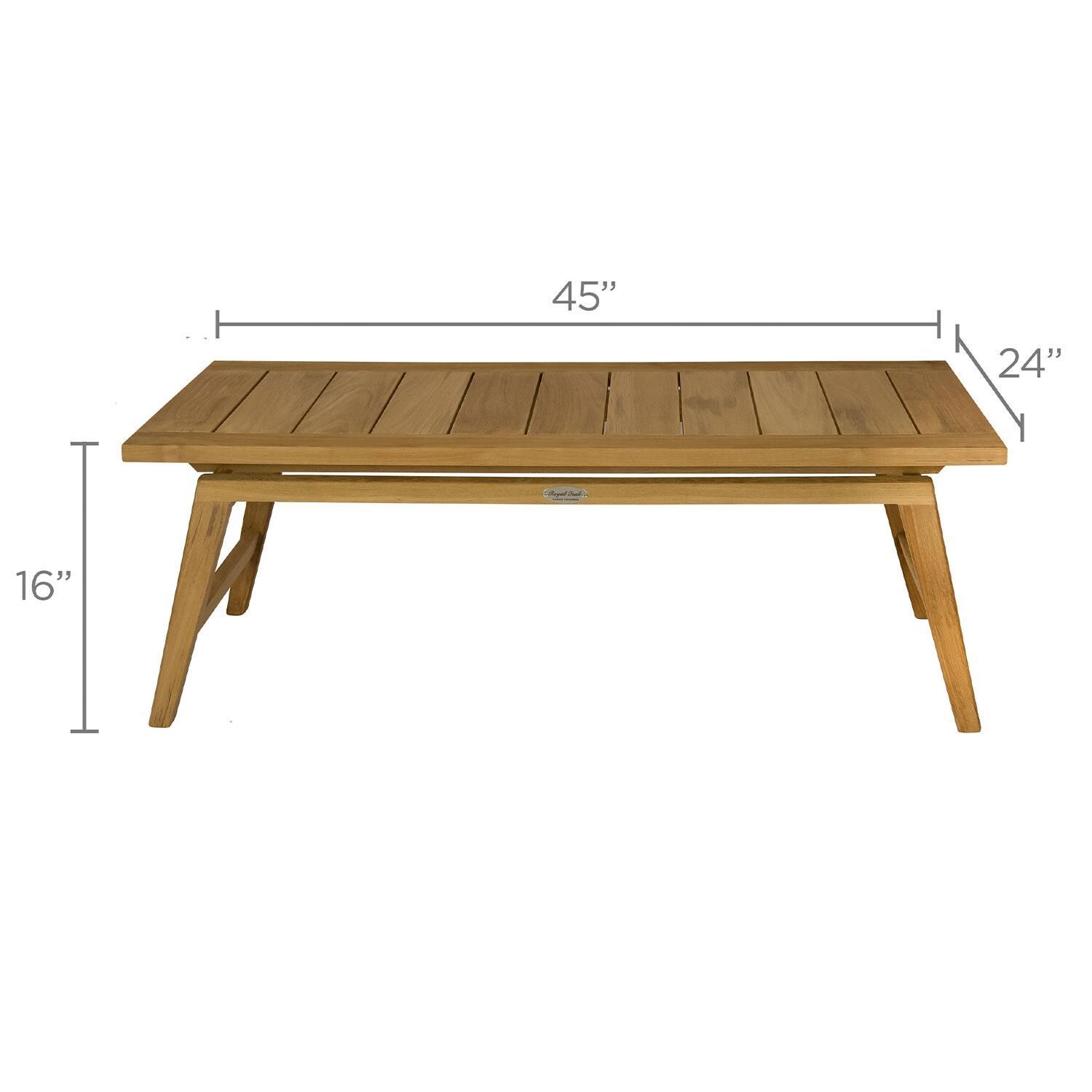 Admiral Coffee Table by Royal Teak Collection - Dimensions - Diagram thumbnail