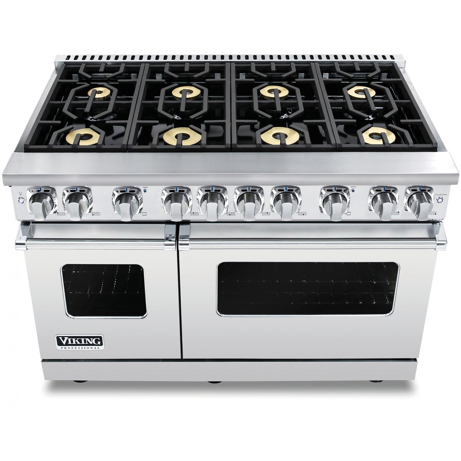 Viking Professional 7 Series 48-Inch 8-Burner Propane Gas Range - Stainless Steel - VGR7488BSSLP - 3-Quarter Top thumbnail