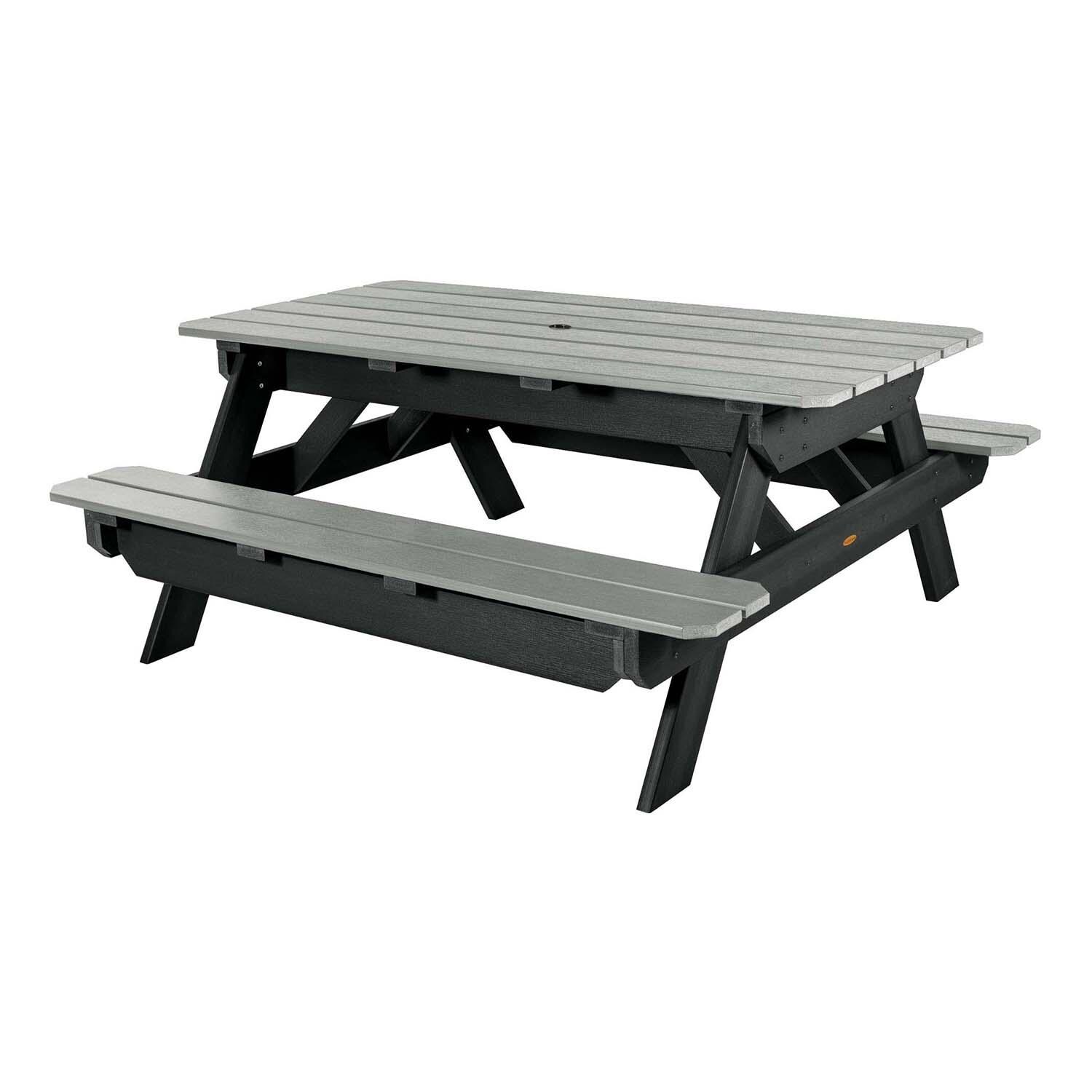 Lookwood 71 Inch Flint Polyresin Picnic Table By Lakeview Outdoor Designs - White Background thumbnail