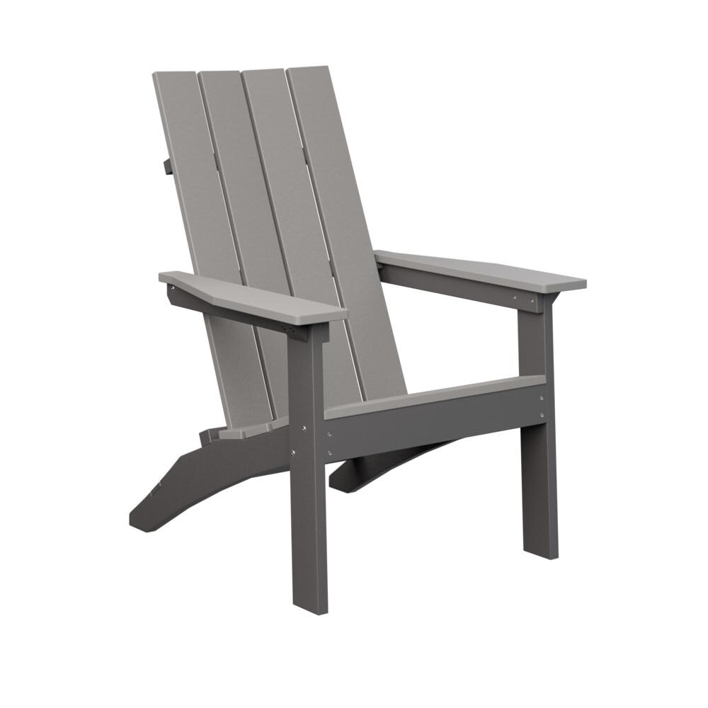 Mayhew Recycled Plastic Adirondack in Light Gray/Smoke Gray by Berlin Gardens
