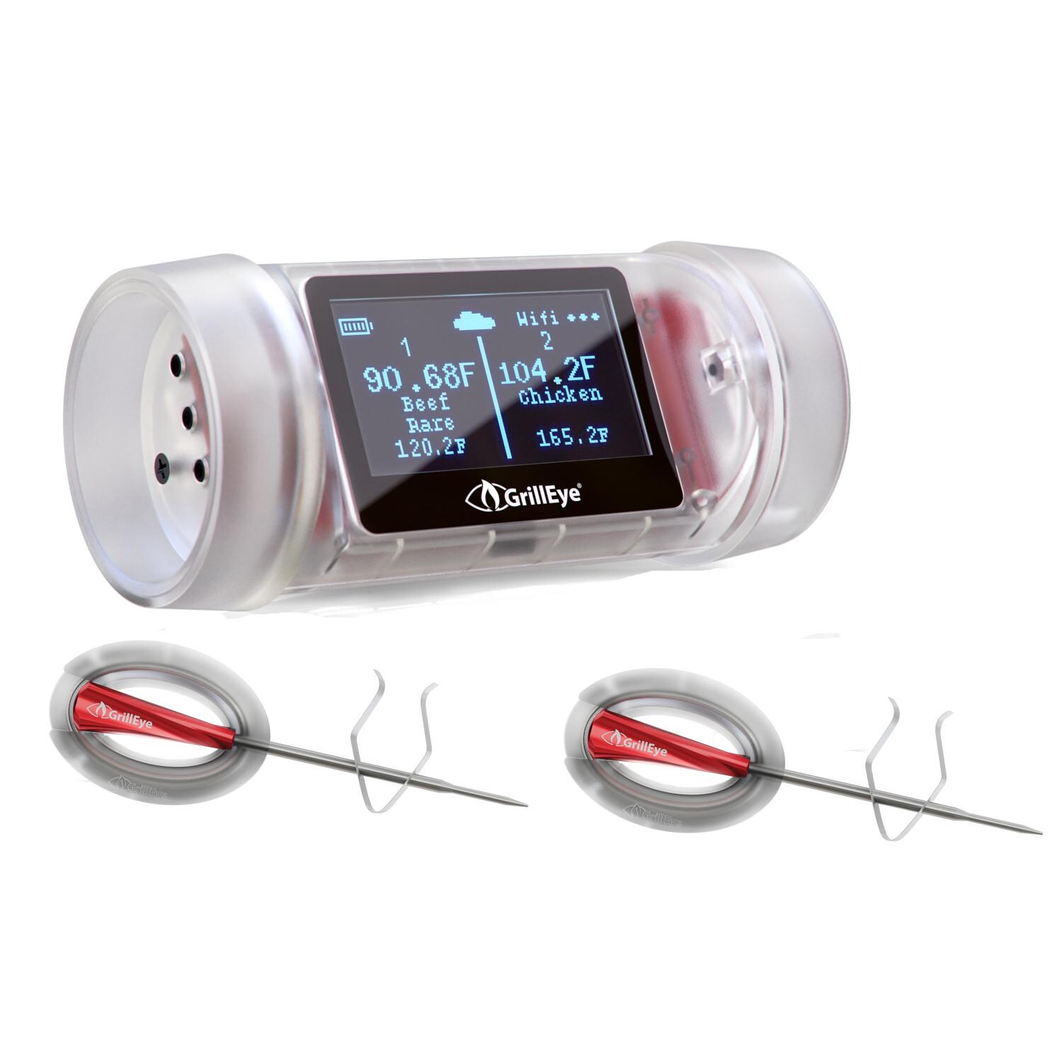 GrillEye GE0006 Max Wireless Grilling & Smoker Smart Thermometer W/ 2 Probes thumbnail