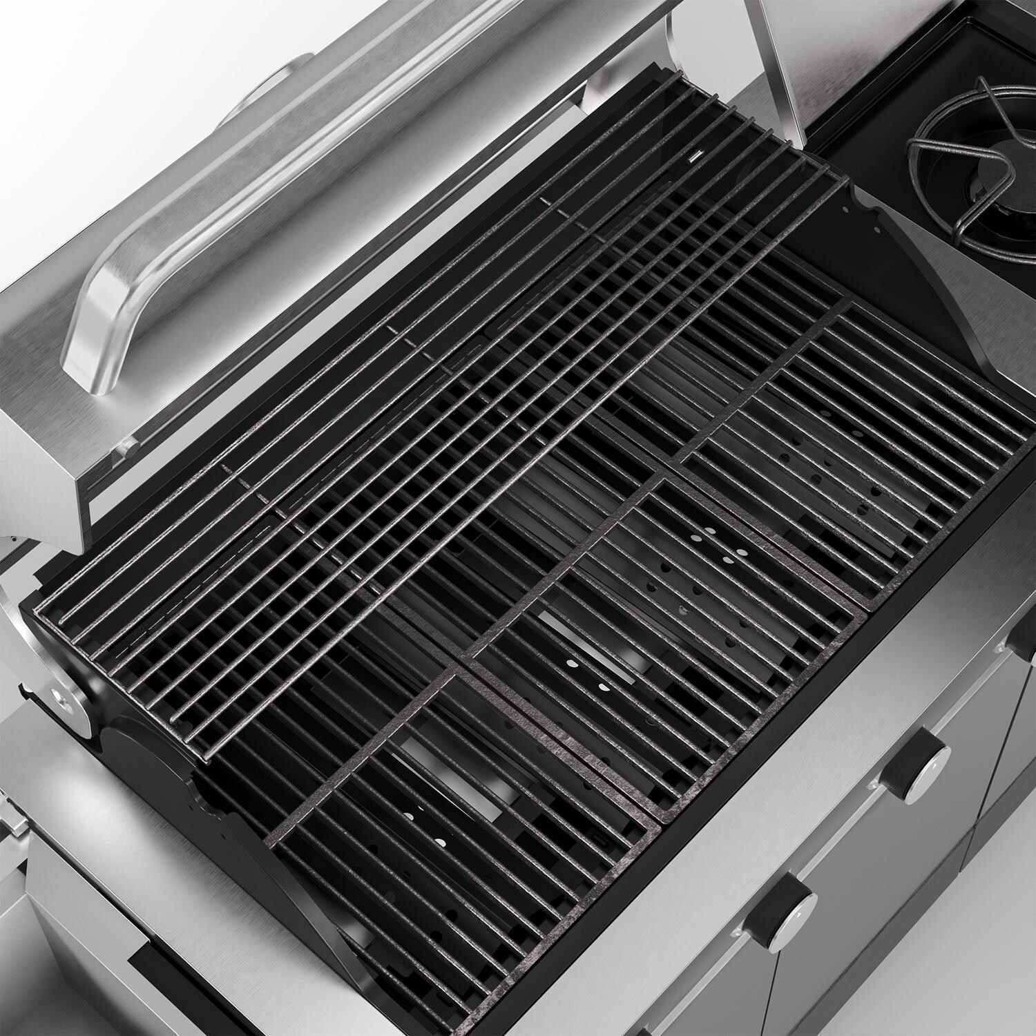 TYTUS Fresno Series 4-Burner Stainless Steel + Carbon Wood BBQ Island - TDT-021-0705 - Grates - Detail thumbnail