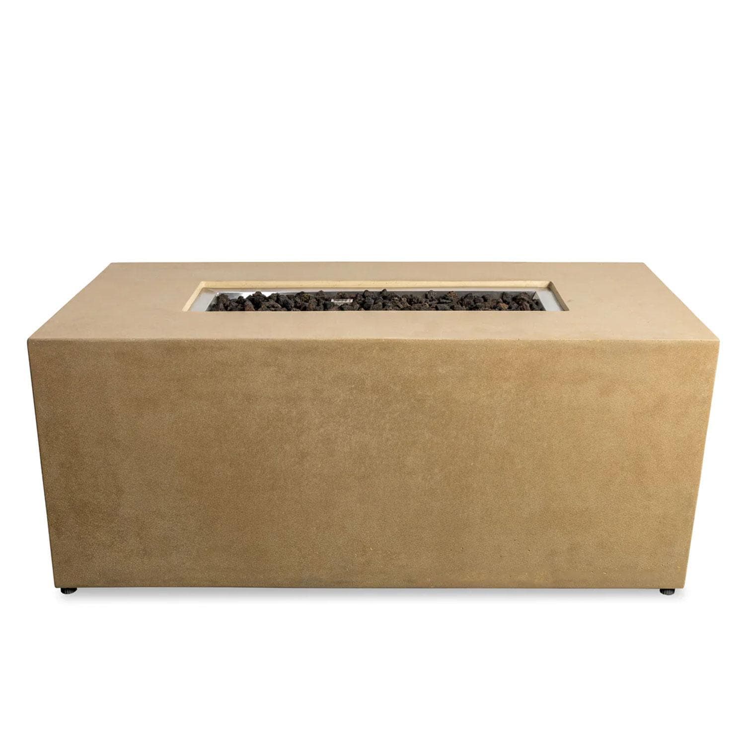 Glenwood 55-in Rectangular Concrete Propane Fire Pit in Sand by Lakeview Outdoor Designs - Off - White Background thumbnail