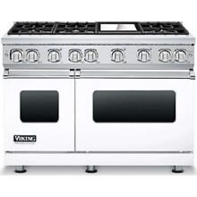 Viking Professional 7 Series 48-Inch 6-Burner Propane Gas Range With Griddle - White - VGR7486GWHLP image