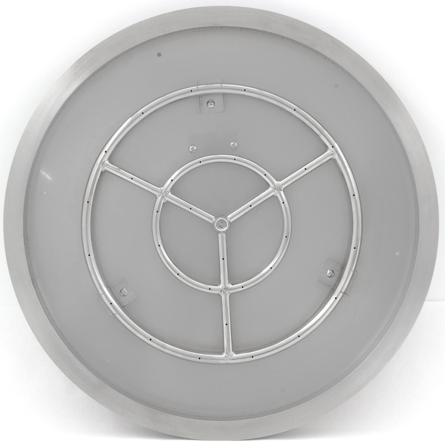 BBQGuys Signature Series 25-Inch Round Propane Drop-In Pan With Ring Burner - Top View thumbnail