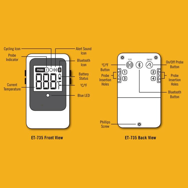 Maverick Redi-Check Bluetooth BBQ Thermometer - Diagram thumbnail