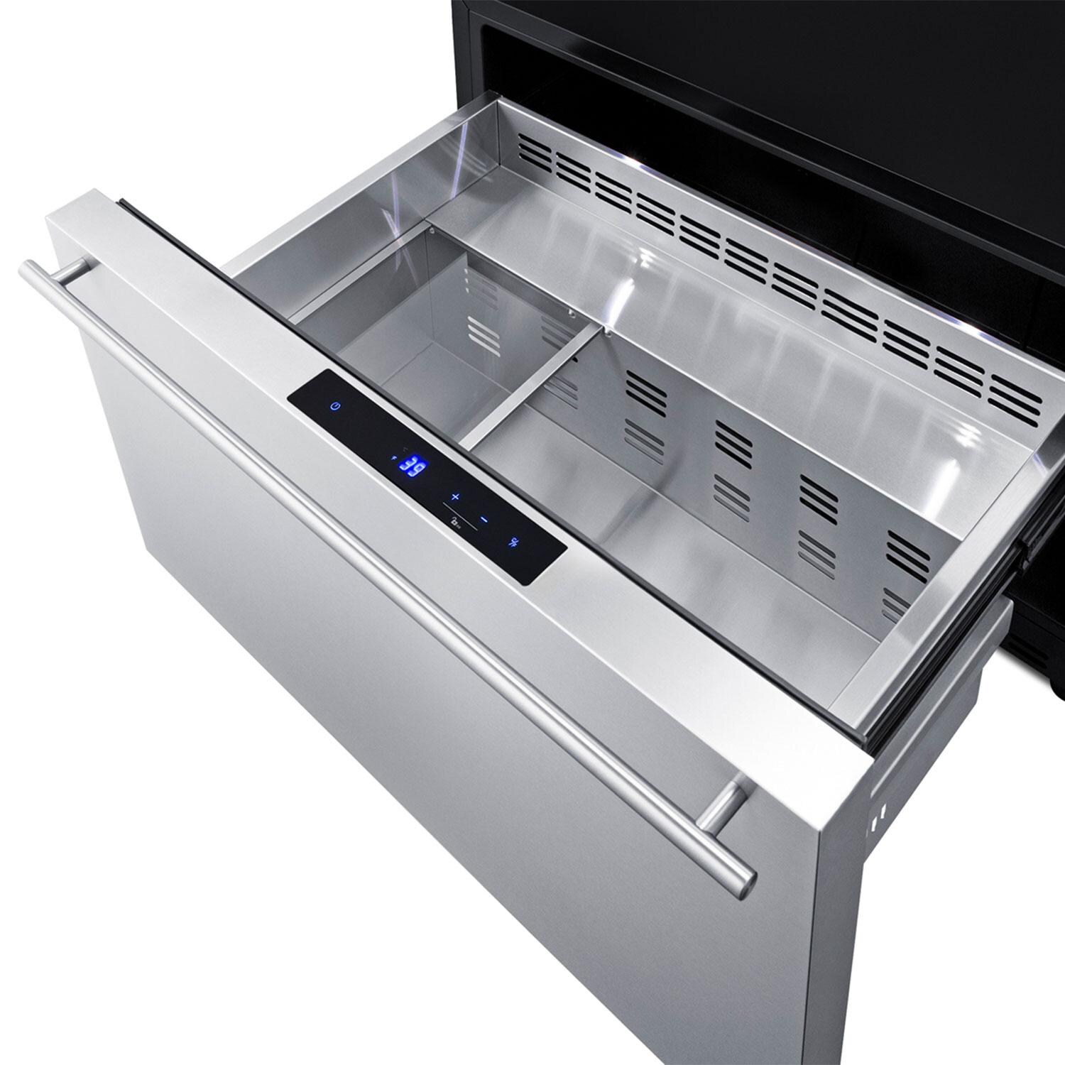Summit FF30DR 30-Inch Built-In Outdoor Drawer Refrigerator - Opened thumbnail