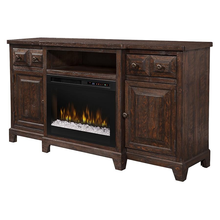 Dimplex Multi-Fire XHD Heinrich 66-Inch Electric Fireplace Media Console - Acrylic Ice Embers - Wentworth Brown - GDS26G8-1863WR thumbnail