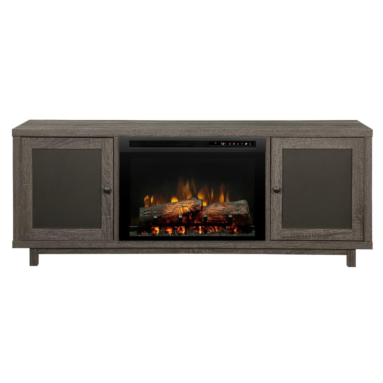 Dimplex - GDS26L8-1908IM - Jesse 65-Inch Electric Fireplace Media Console - Logs - Iron Mountain Gray thumbnail
