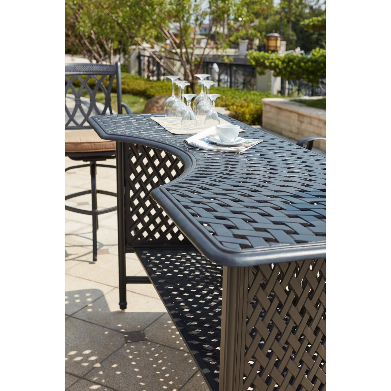 Darlee 201660-5PC-60K Capri Cast Aluminum Party Bar - Detail thumbnail