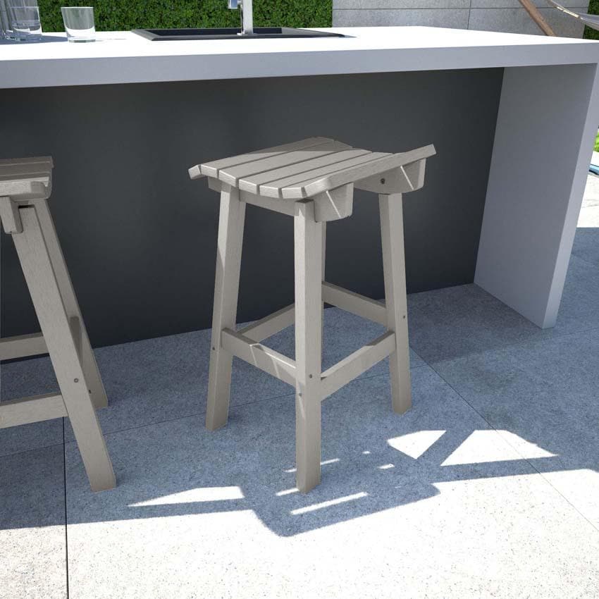 Costa Brook Polyresin Bar Stool in Harbor Gray By Lakeview Outdoor Designs - Lifestyle thumbnail