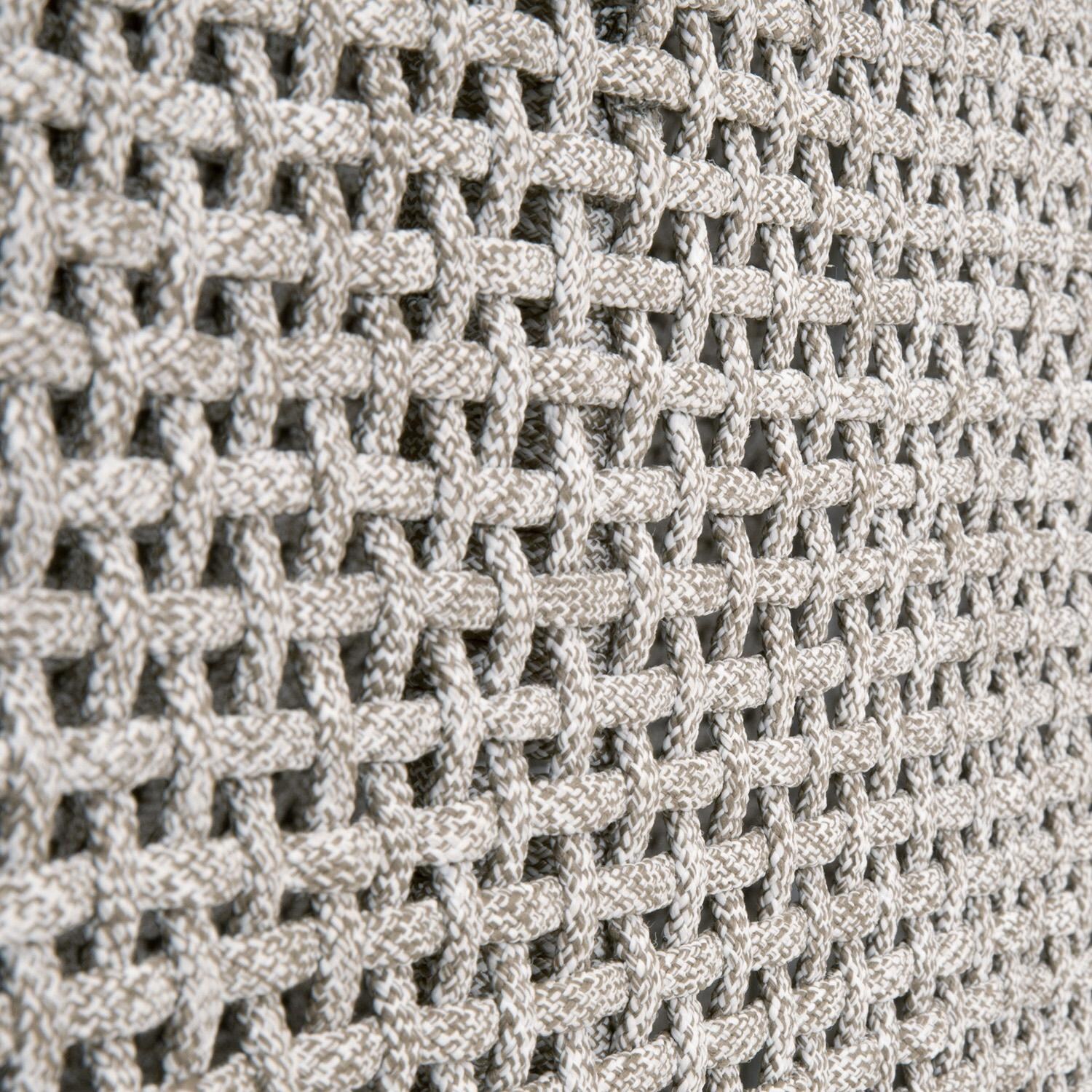 Lakeview Ranch Pointe 3 Person Woven Rope Sofa in Taupe & White - Rope Detail thumbnail