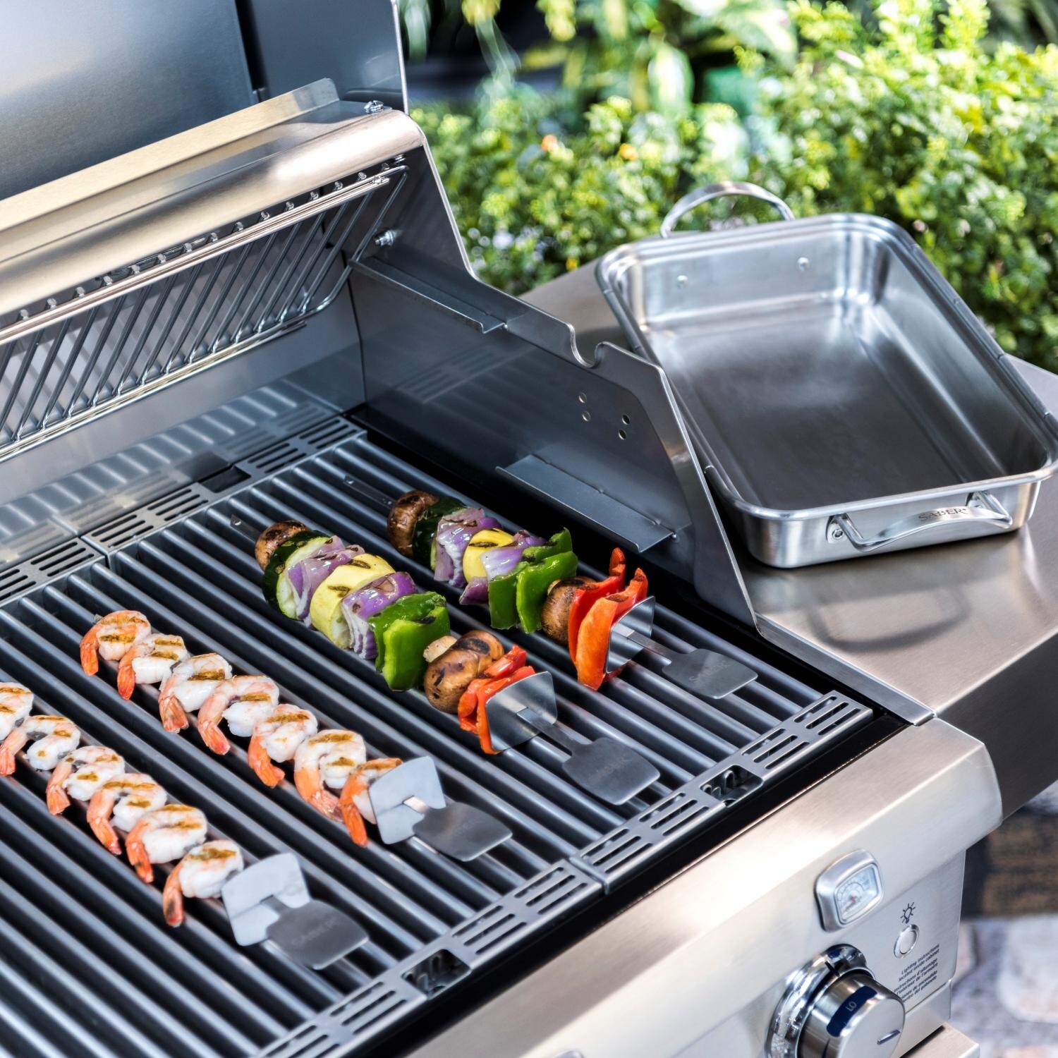 Saber Stainless Steel Skewer W/ Sliders Set With Food thumbnail