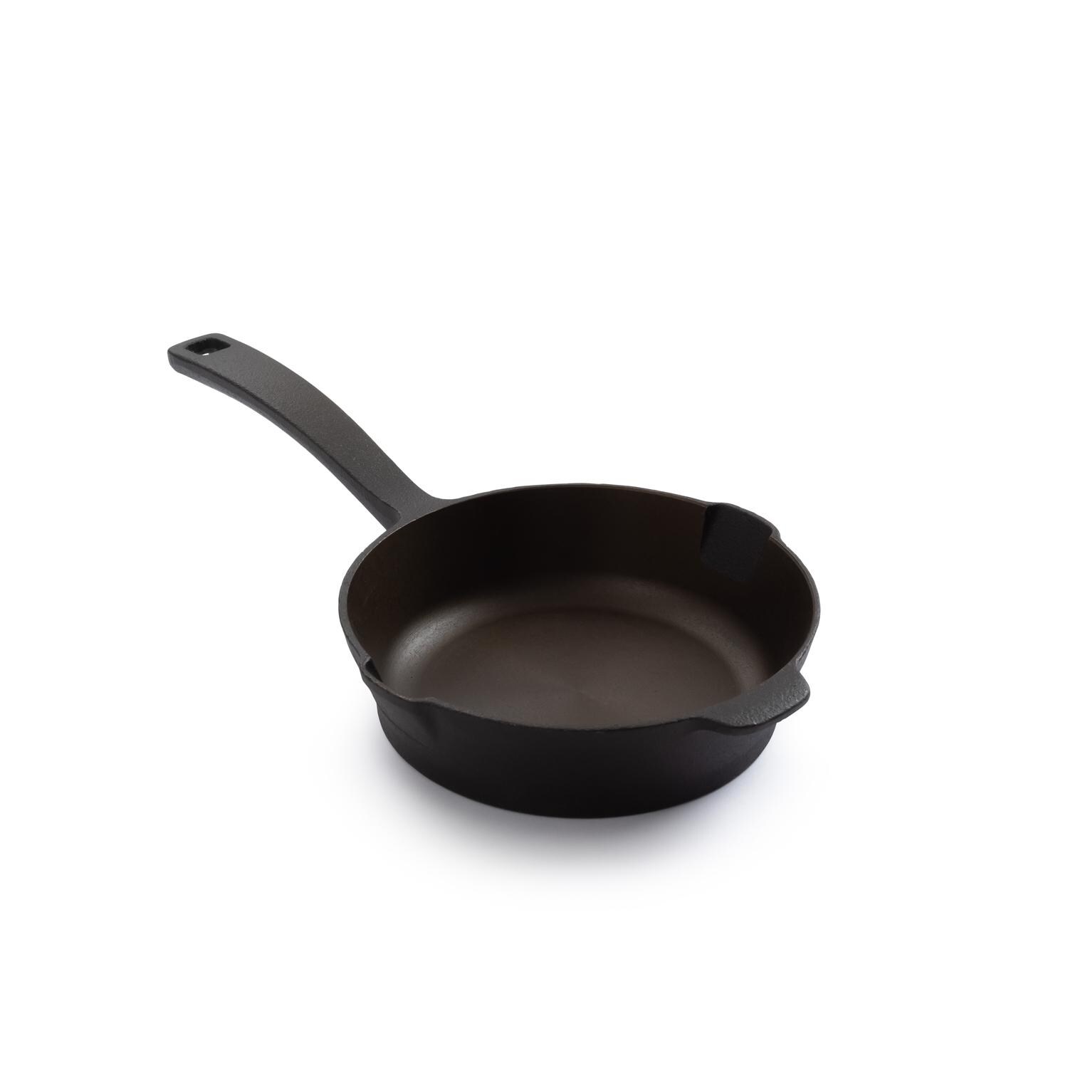 Barebones Living CKW-315 6-Inch All-In-One Cast Iron Skillet - Angled View thumbnail