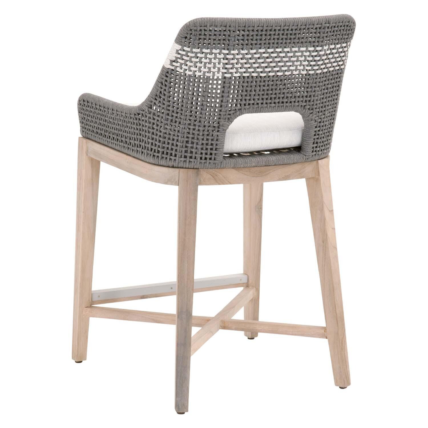 Cocoa Way Woven Rope Counter Stool in Dove By Lakeview - Back Angle View thumbnail