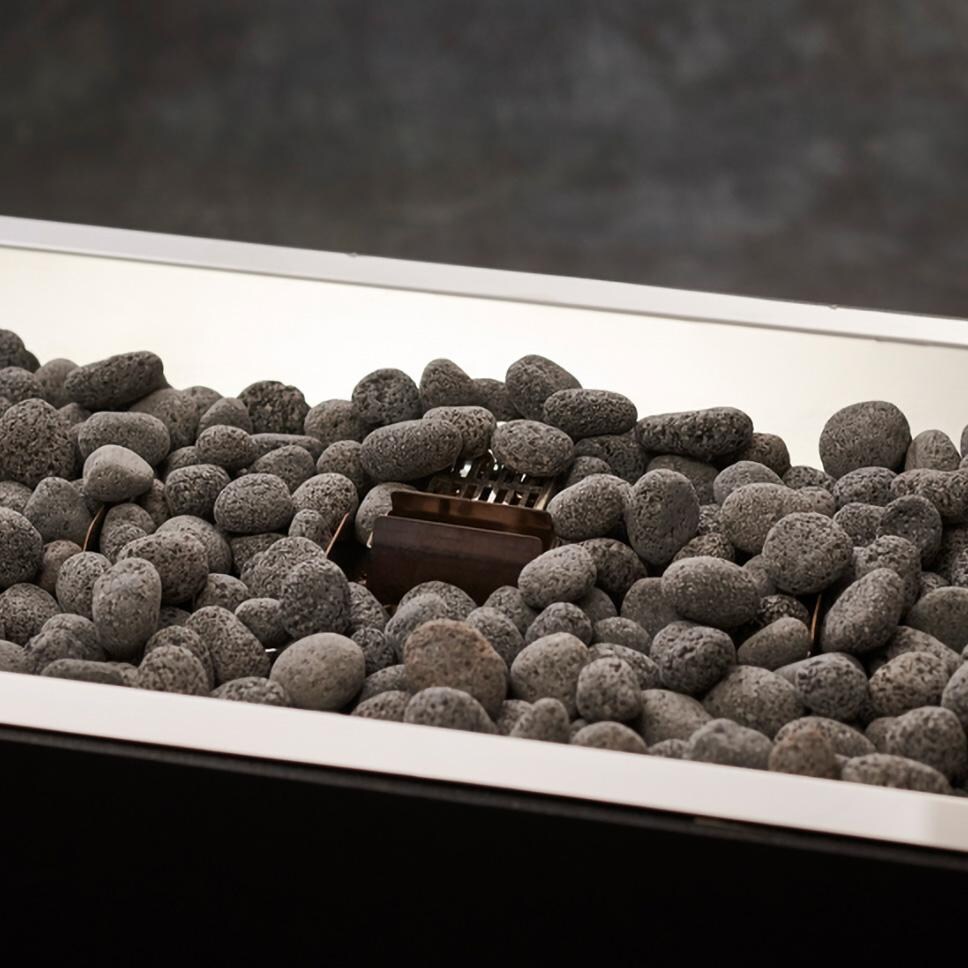 The Outdoor GreatRoom Company CFP1242DSING Crystal Fire Plus 42 Inch Drop-In Linear 80,000 BTU Natural Gas Fire Pit Burner Kit w/ Direct Spark Ignition - Stainless Steel - What's Included - Detail thumbnail