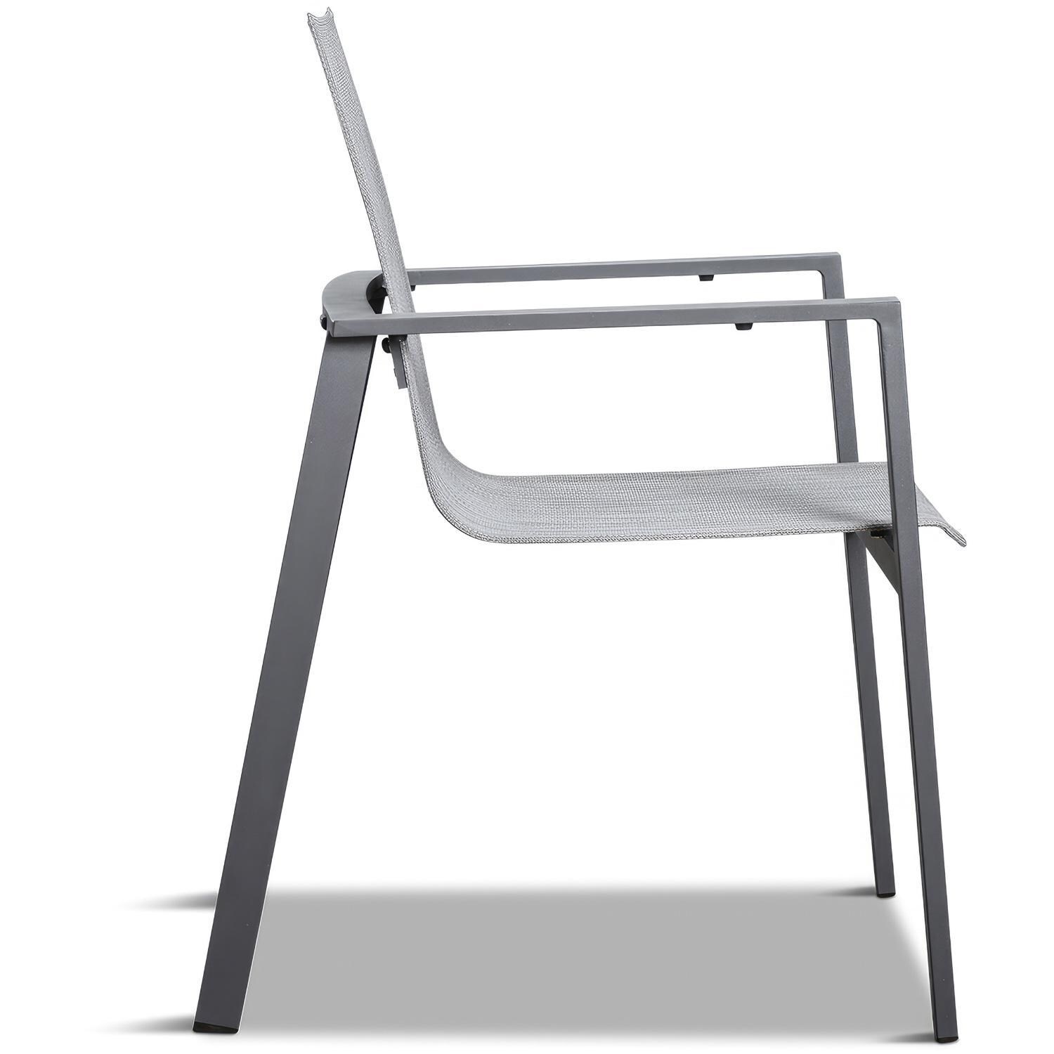 Spring Bay Dining Arm Chair in Slate - Side View - White Background thumbnail