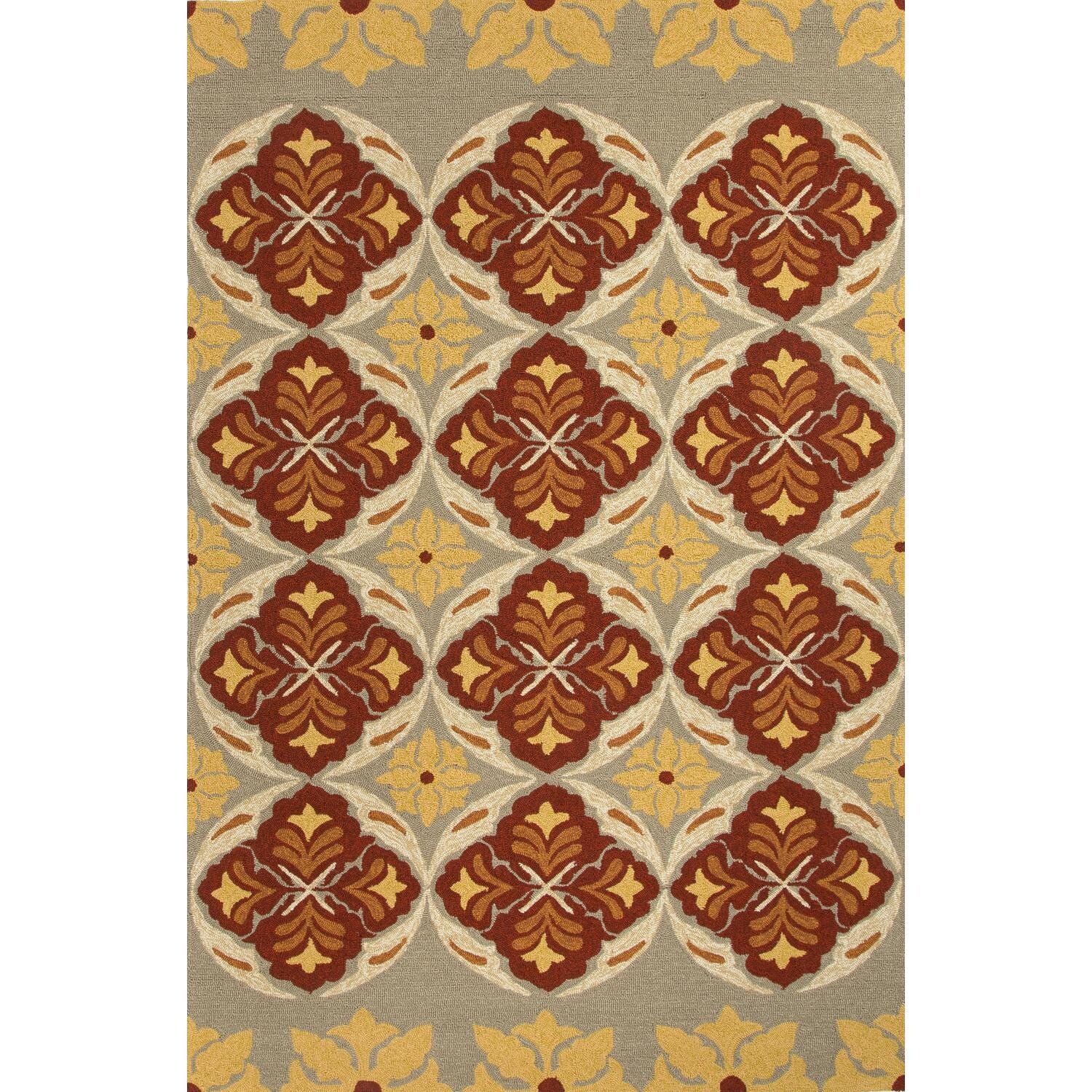 Jaipur Rugs Grant Citrus 5 X 7.6 Indoor/Outdoor Rug - Orange/Blue ...