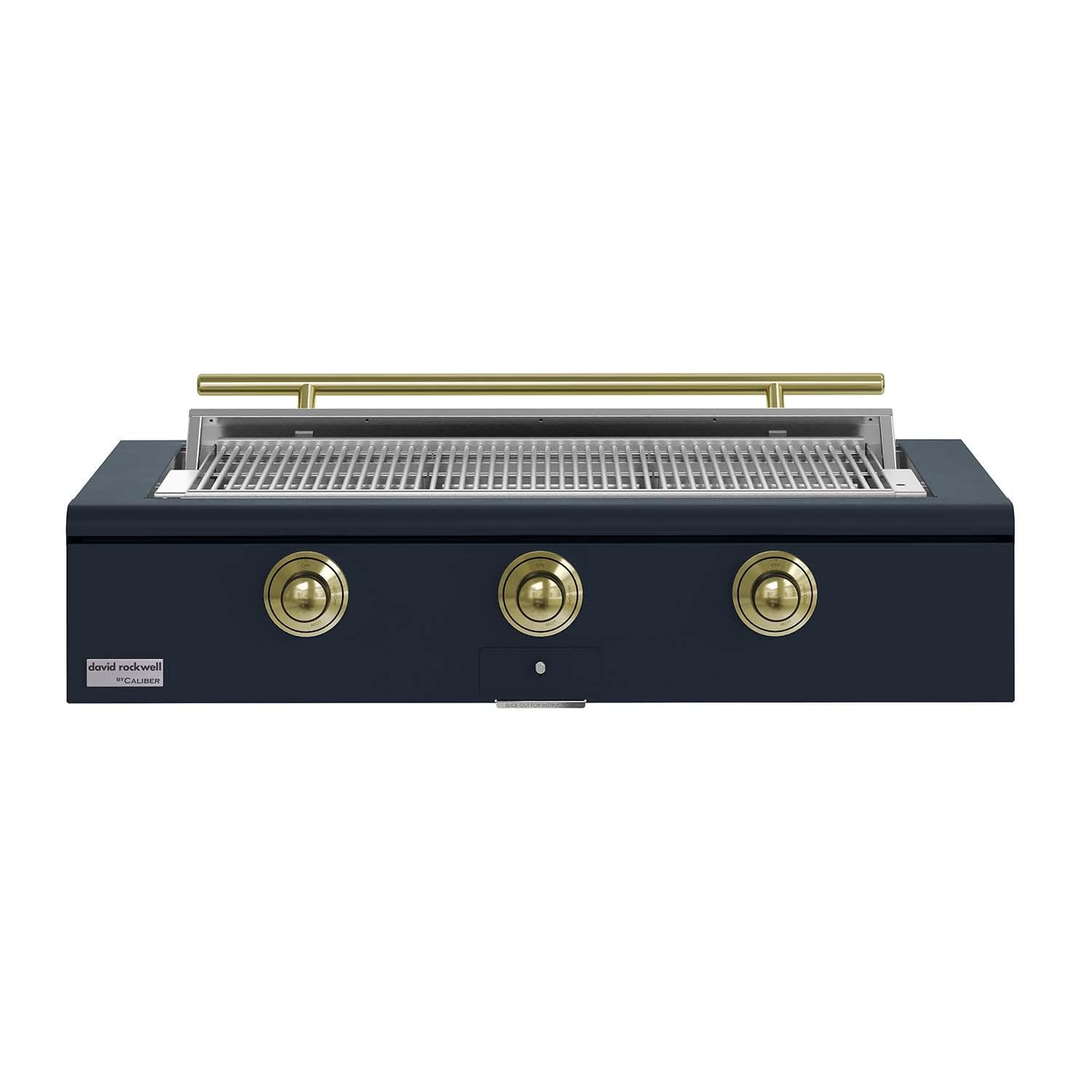Caliber CRG-48BL00-A-104-H01 48-in Propane Built-In Rockwell Grill - Juniper w/ Brass Hardware - White Background thumbnail