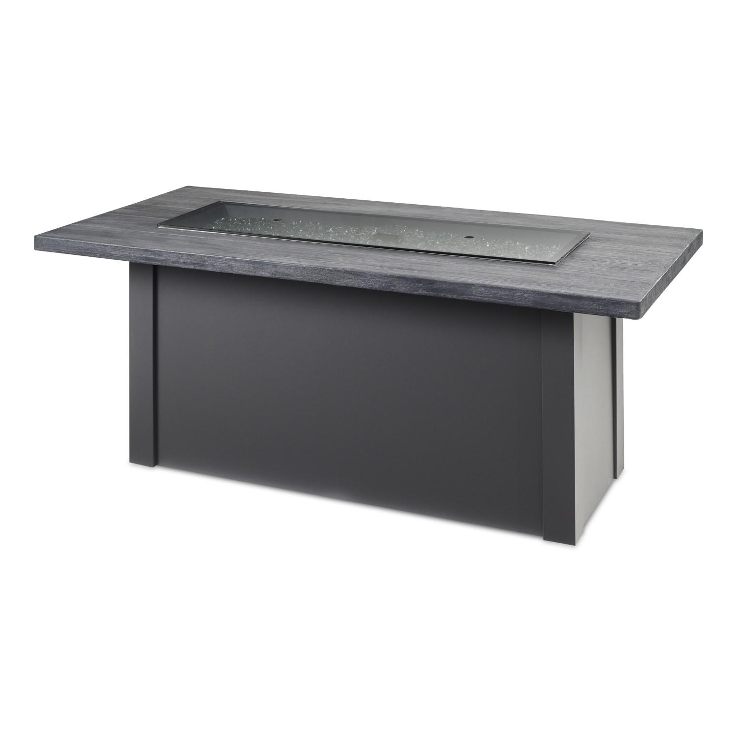 Havenwood 62 Inch Propane Fire Pit Table W/ Carbon Grey Top & Grey Base - Cover - White Background thumbnail