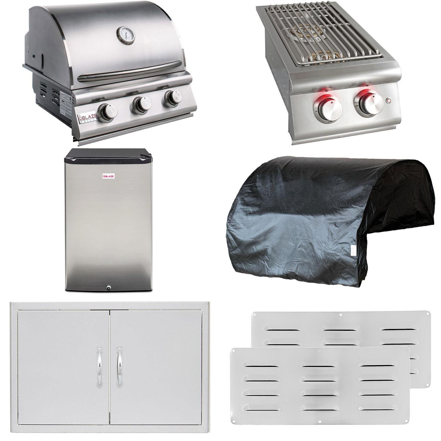 Blaze Prelude LBM 7-Piece 25-Inch Natural Gas Outdoor Kitchen Package - BLZ-3LBM-NG-7PC image