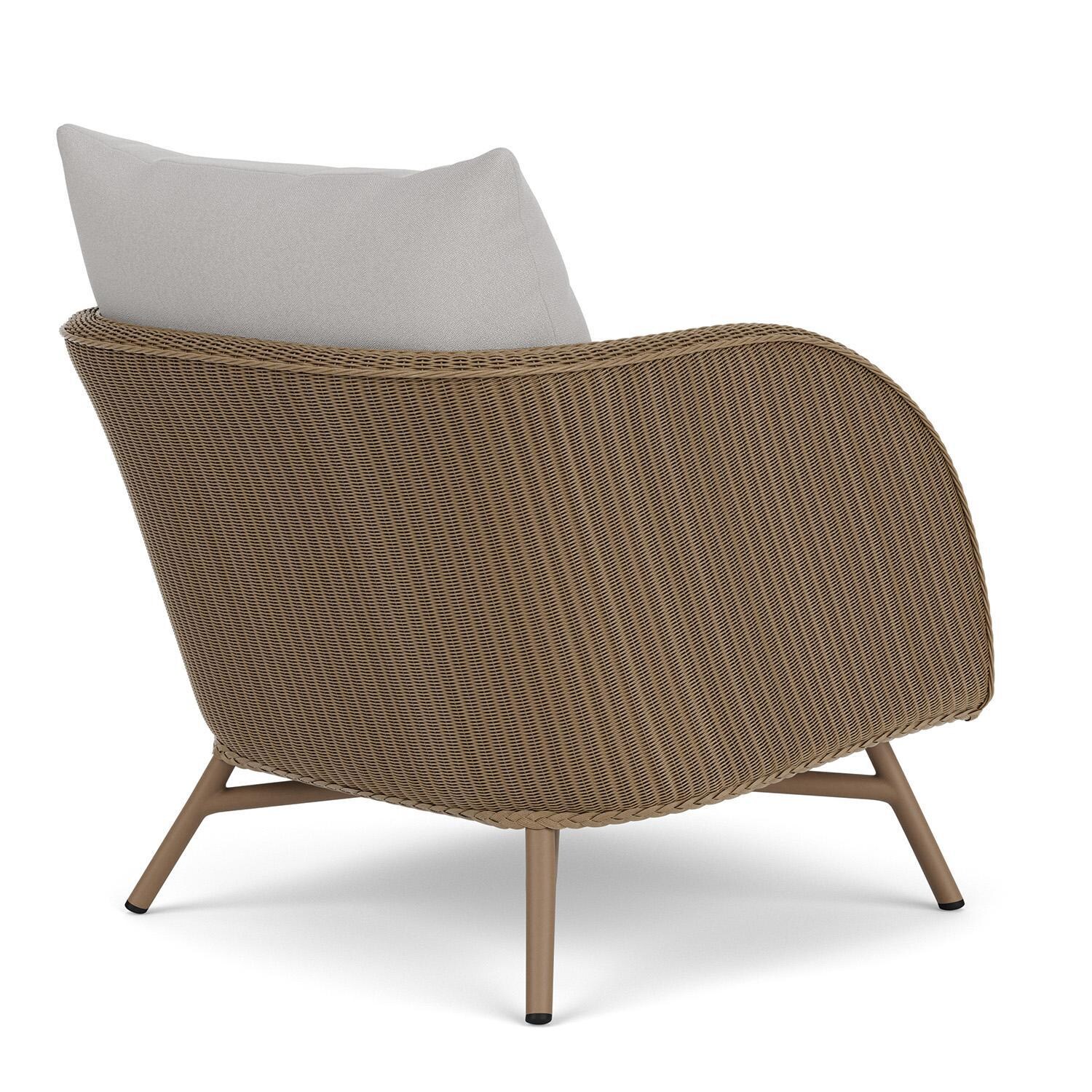 Lloyd Flanders Essence Lounge Chair W/Tundra Dove Fabric - Fawn Finish - Back Right thumbnail