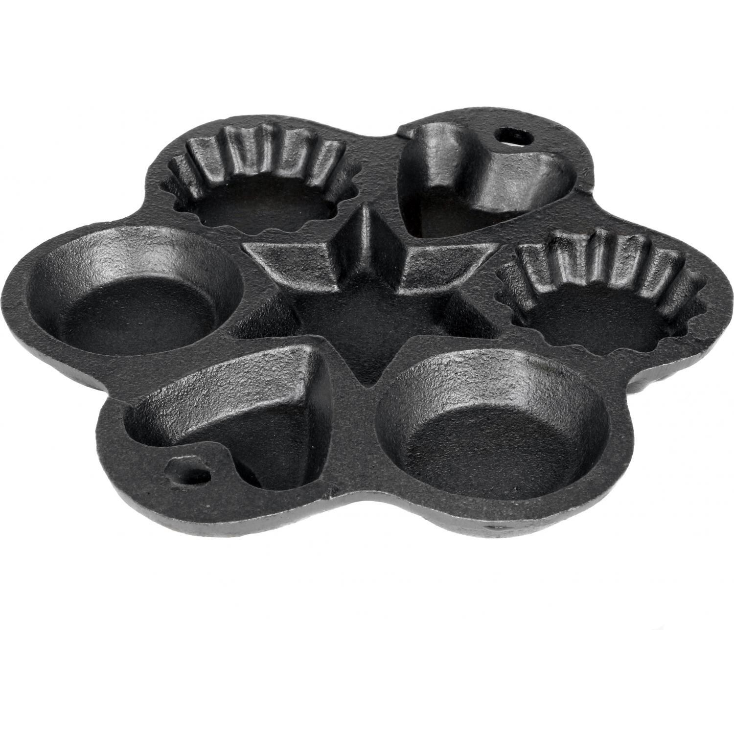 Cajun Cookware Seasoned Cast Iron Muffin Pan With Shape Molds - GL10492AS thumbnail