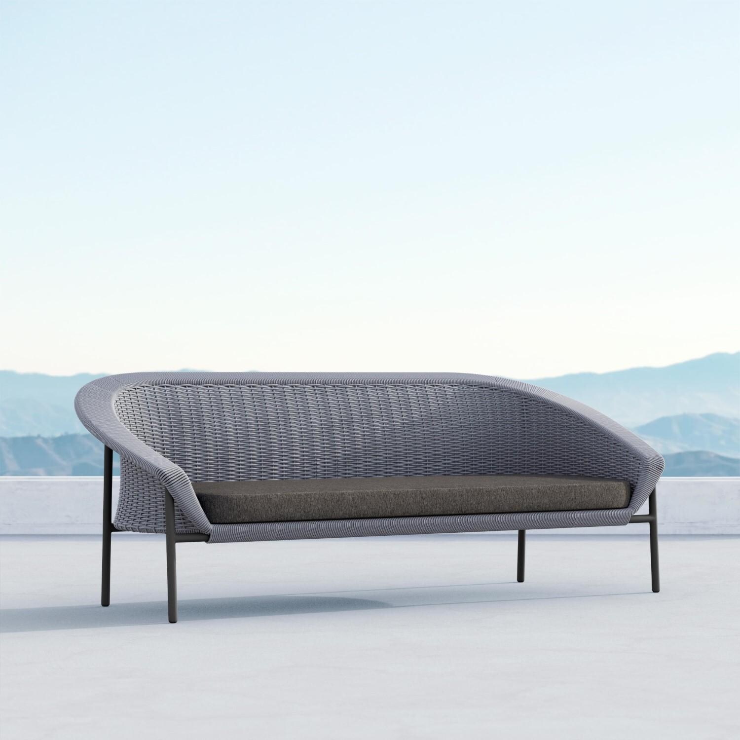 Cove Woven Rope Sofa in Gray/Midnight by Azzurro Living : BBQGuys