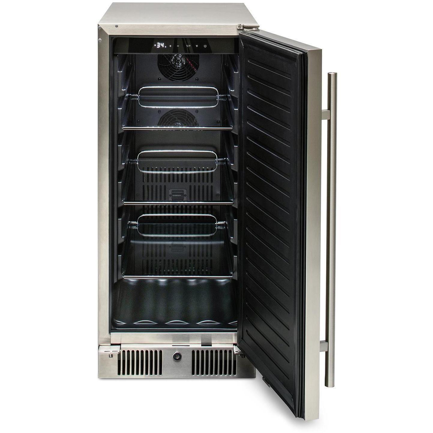 Blaze BLZ-SSRF-15 15-in 3.2 Cu. Ft. Outdoor Rated Compact Refrigerator - Door Open - White Background thumbnail