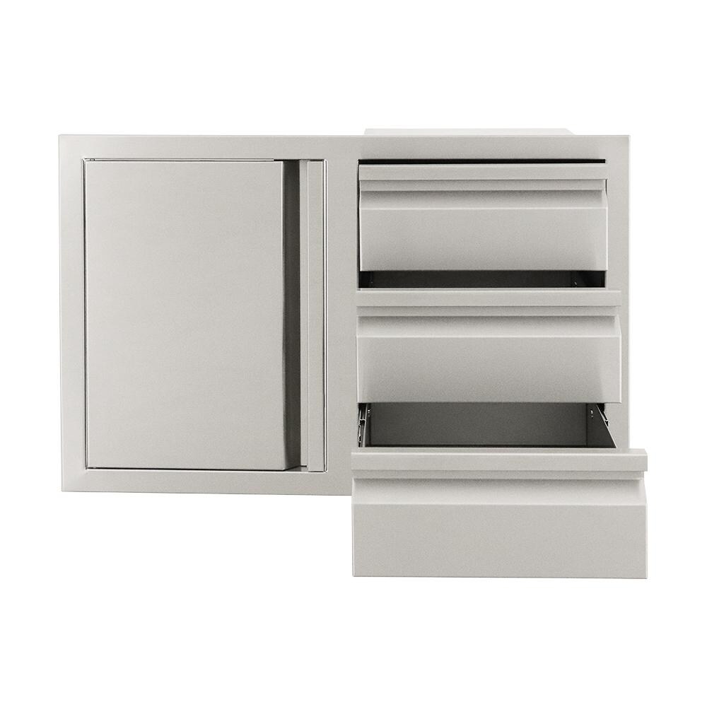 RCS Valiant Triple Drawers w/ Soft Close Left Hinge Single Door